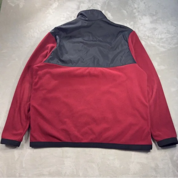 Y2K Nike Fleece Jacket Men's Sz 2XL Red Black Full Zip Travis Scott Mini Swoosh - Picture 5 of 11
